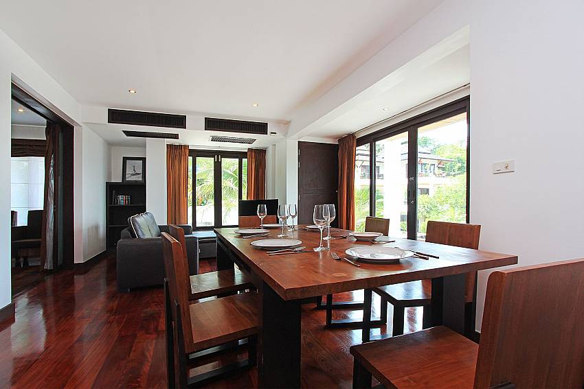 Open plan dining and living area in Nirano Villa 41 Phuket