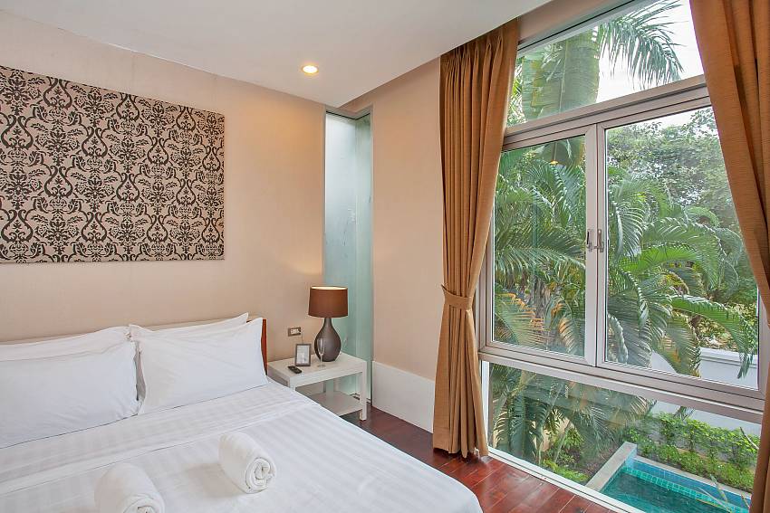 Pool view from 3. bedroom at Rustic Gold Villa Pattaya