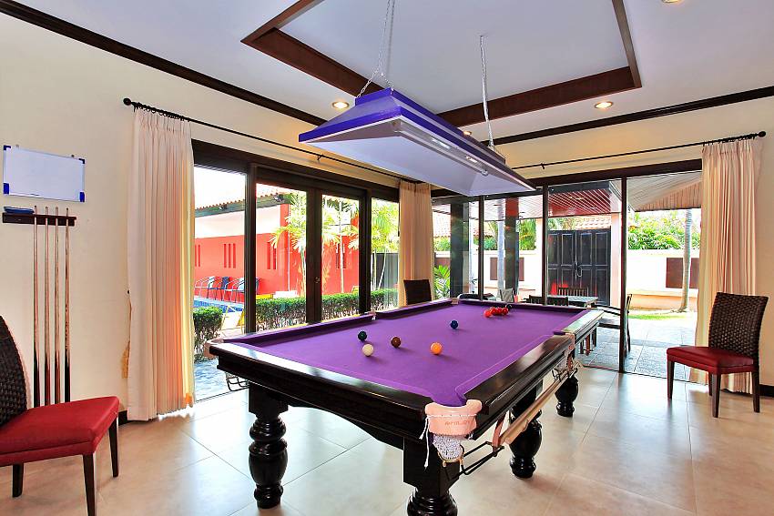 Pool table at 3 bed villa Fandango in Na Jomtien South Pattaya