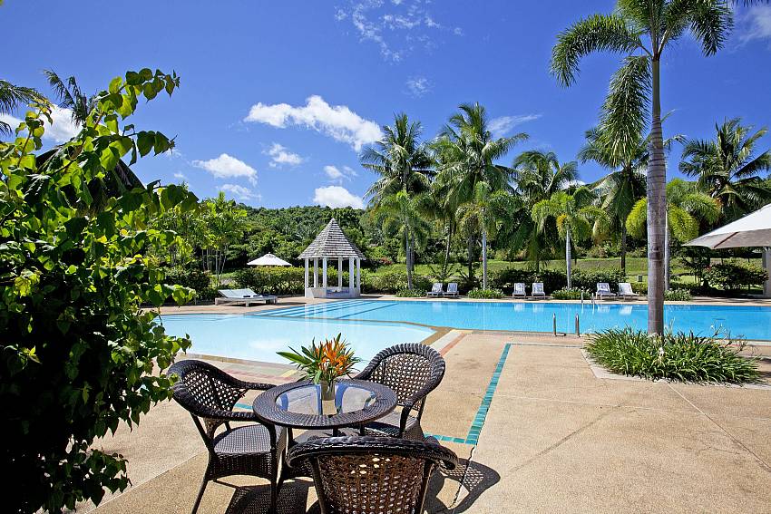 Sitting at the pool-Pattaya Luxury Villa-Buraran Suites