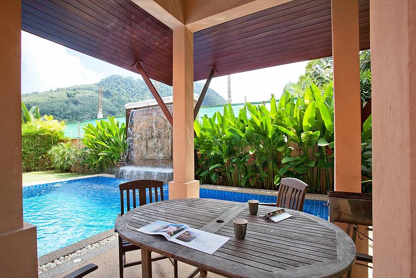 Coffee table by the private pool at Villa Fantasea Kamala West Phuket