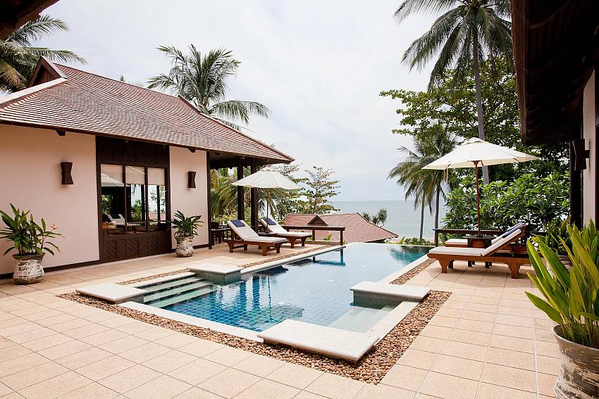 Swimming pool with house see views Of Pimalai Beach Villa 2 Bedroom Beachfront Suite in Koh Lanta