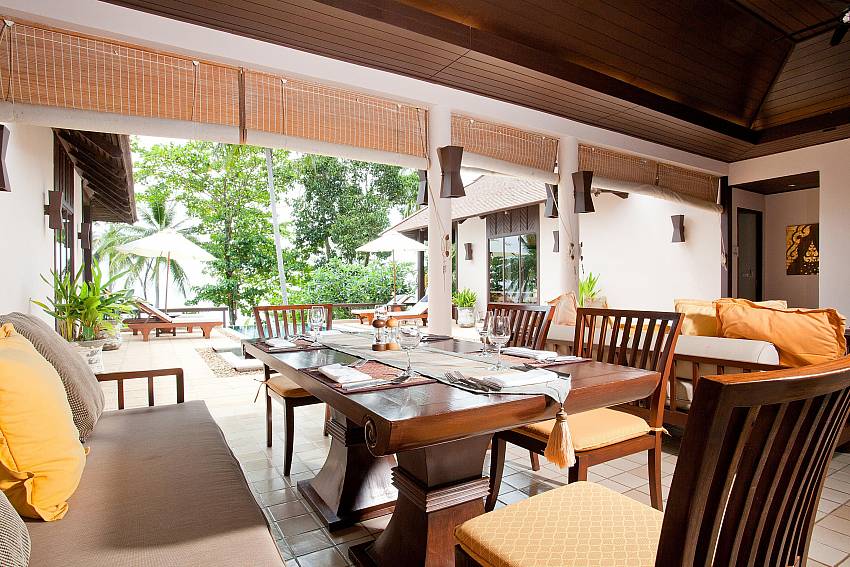 Dining table see views Of Pimalai Beach Villa 2 Bedroom Beachfront Suite in Koh Lanta