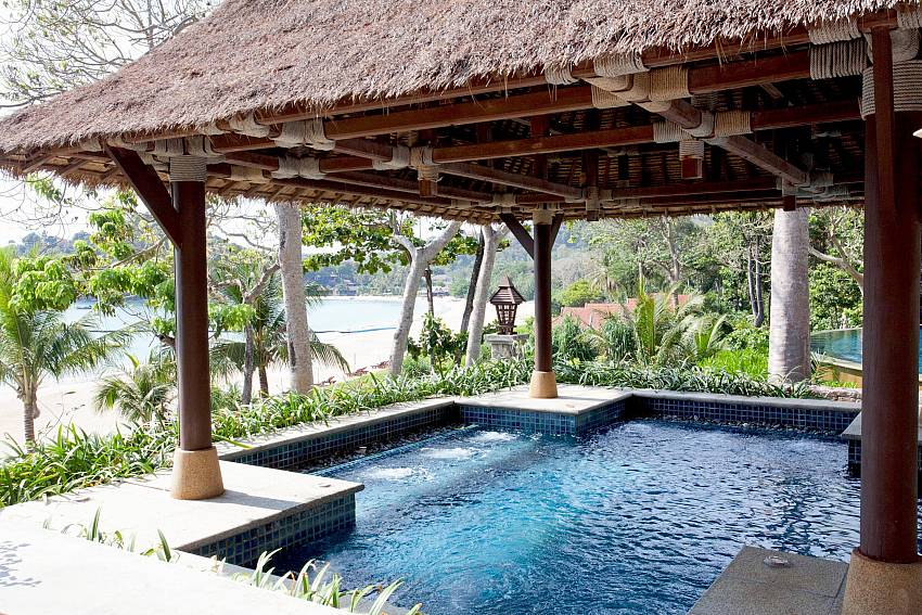 Jacuzzi on pavilion Of Pimalai Beach Villa 2 Bedroom Beachfront Suite in Koh Lanta
