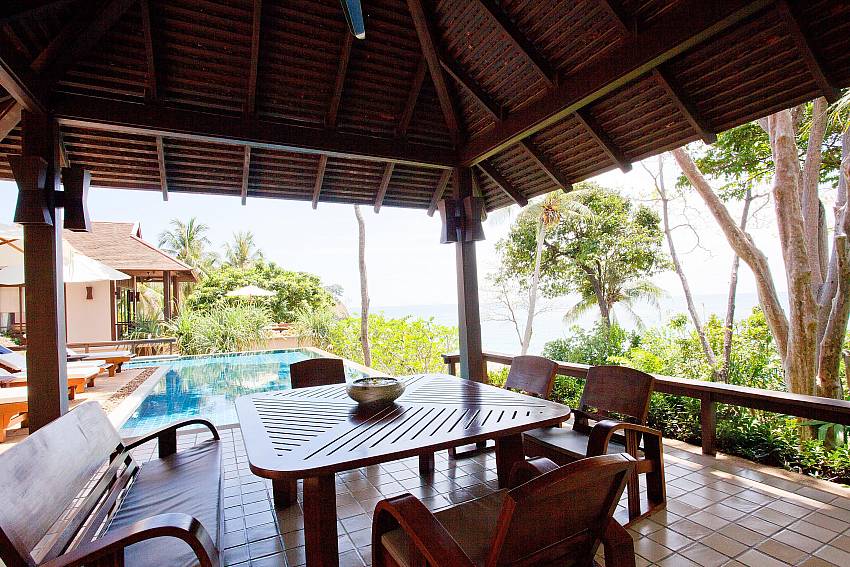 Coffee table on balcony Of Pimalai Beach Villa