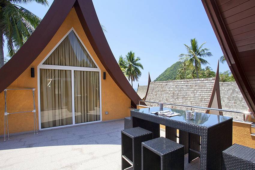Coffee table on balcony Of Siam Sunrise Villa