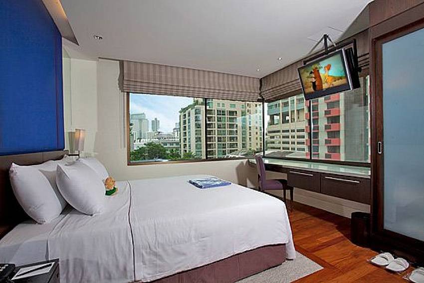 Bedroom views with TV Of Sala Daeng Designer Suite Room 606 (First)