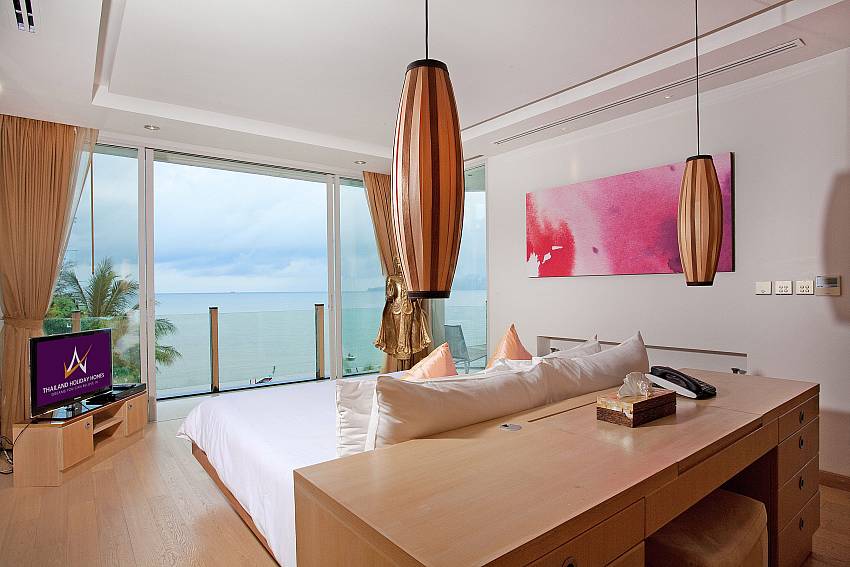 Bedroom overlooking the sea Of Bang Tao Beach-Front Penthouse (Second)