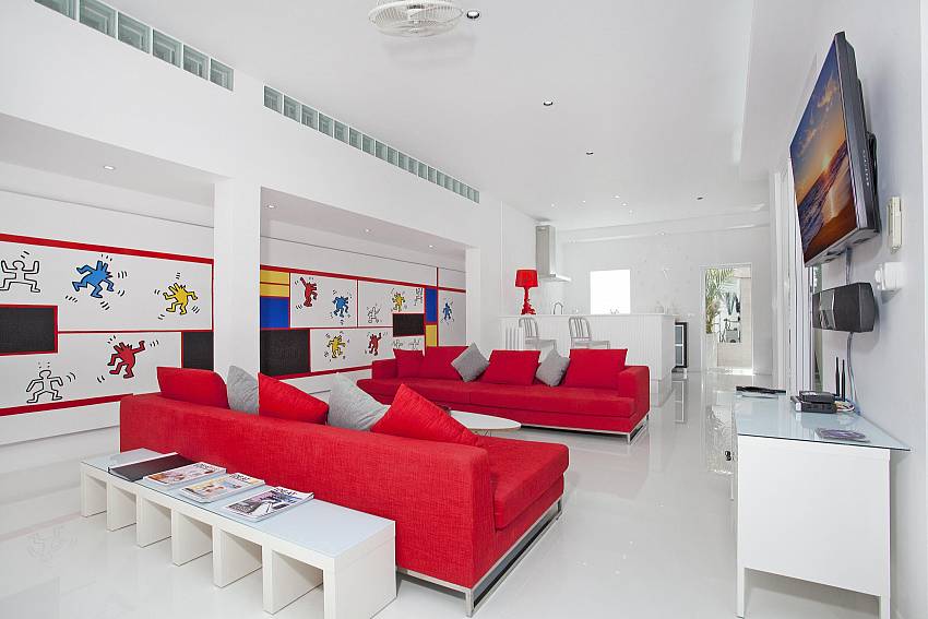 Living area of Majestic Design Villa in Pattaya