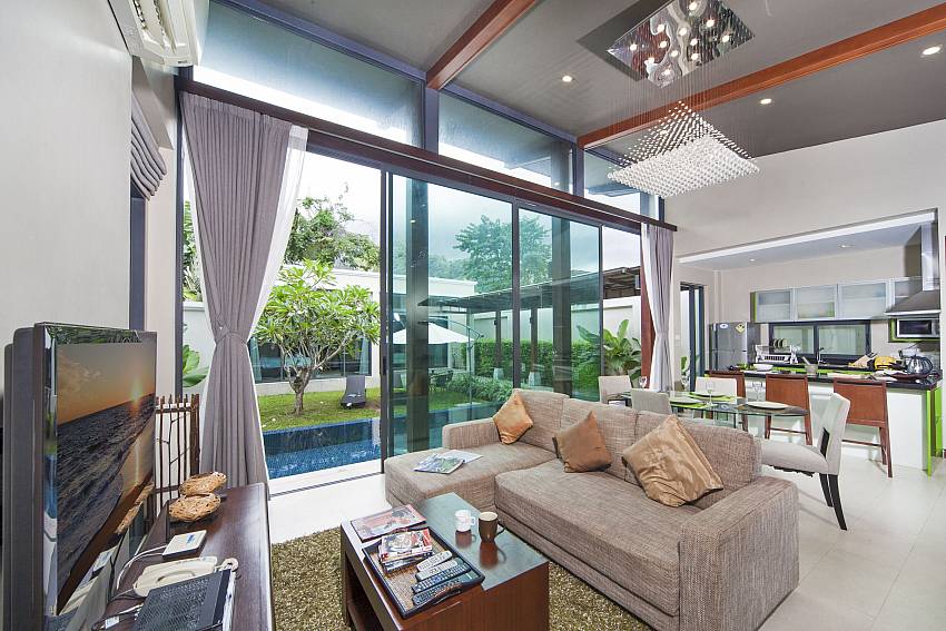 Living room can walk to the pool Of Baan Wana 8