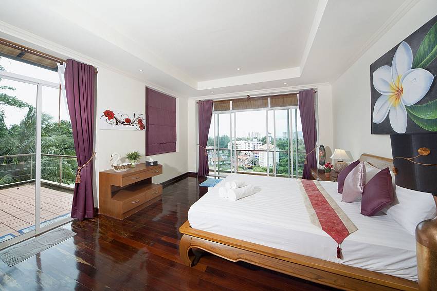 Bedroom overlooking outside Of Karon Hill Villa 21 (First)