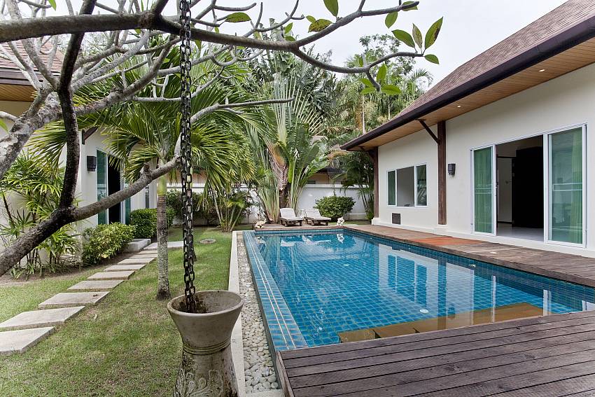 Gardens and trees around the pool Of Villa Cesadelsol