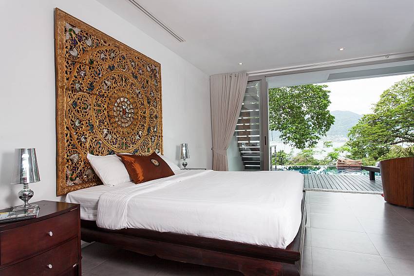 Bedroom overlooking the pool Of Seductive Sunset Villa Patong A7 (First) 