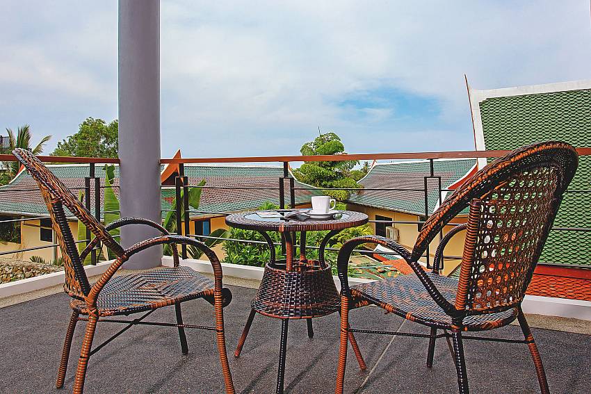 Coffee table on balcony of Kata Horizon Villa A1