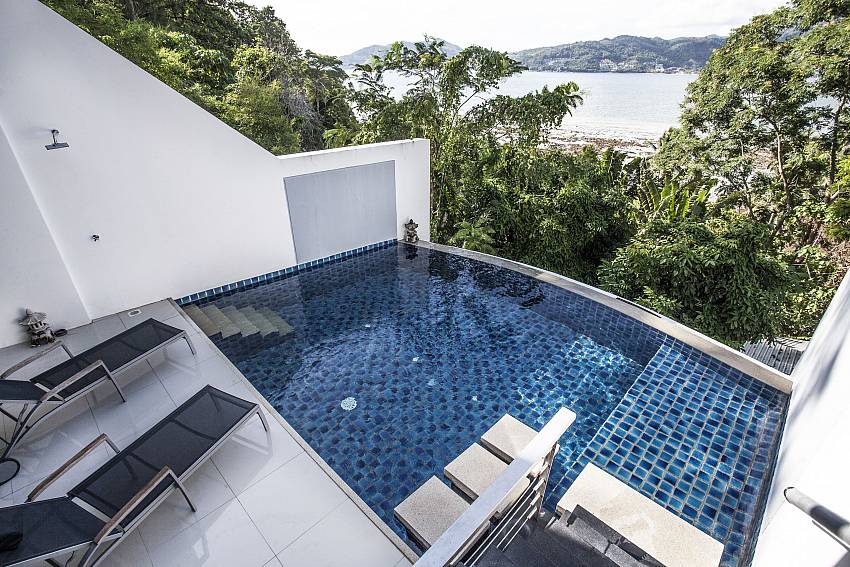 Top view down below overlook the sea of Seductive Sunset Villa Patong A8